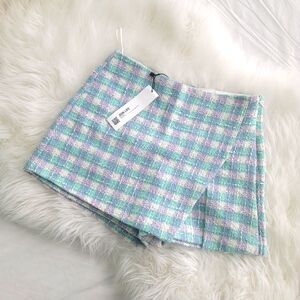 New Zara tweed short pants skort